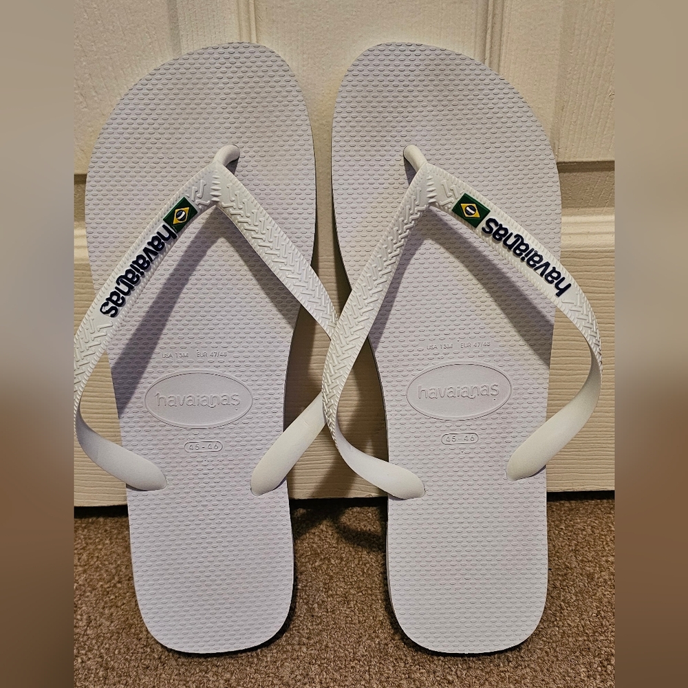 Havaianas Brasil Logo White Size 13